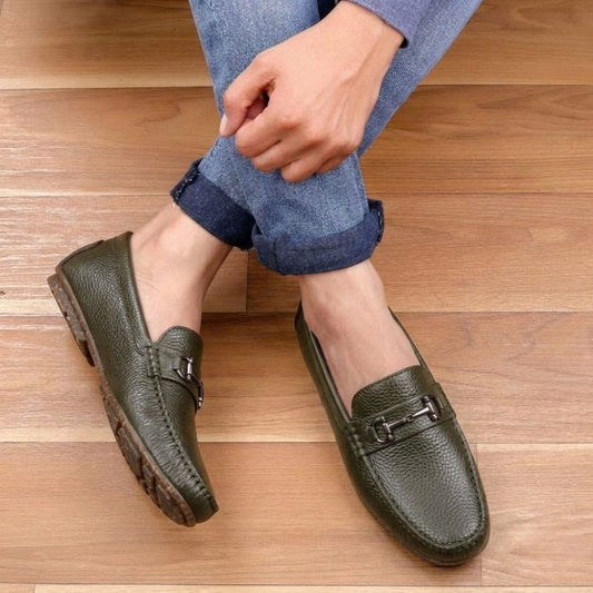 Kavsun Men Texture Loafer Olive