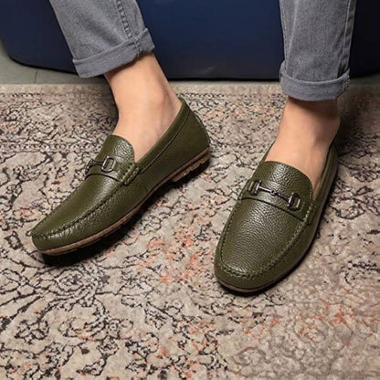 Kavsun Men Texture Loafer Olive