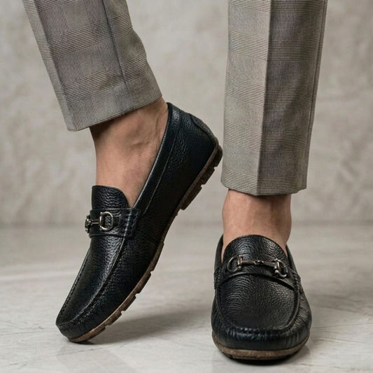 Kavsun Men Texture Loafer Black