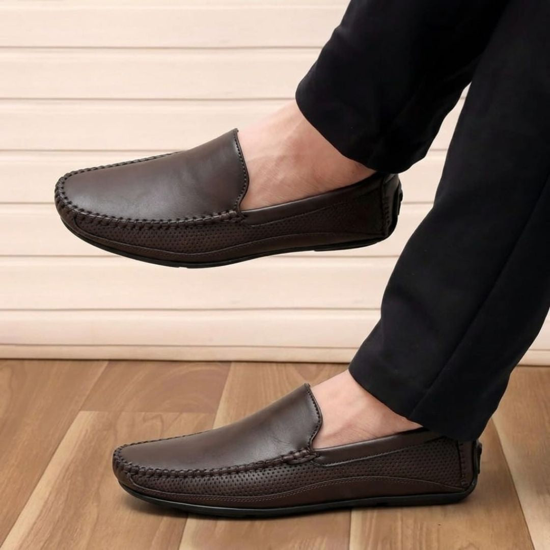 Kavsun Men Driving Loafer Brown