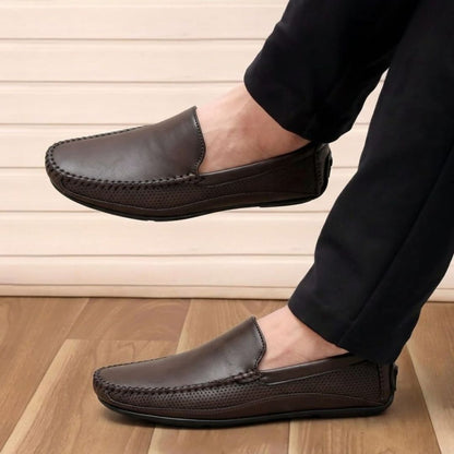 Kavsun Men Driving Loafer Brown