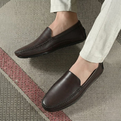 Kavsun Men Driving Loafer Brown