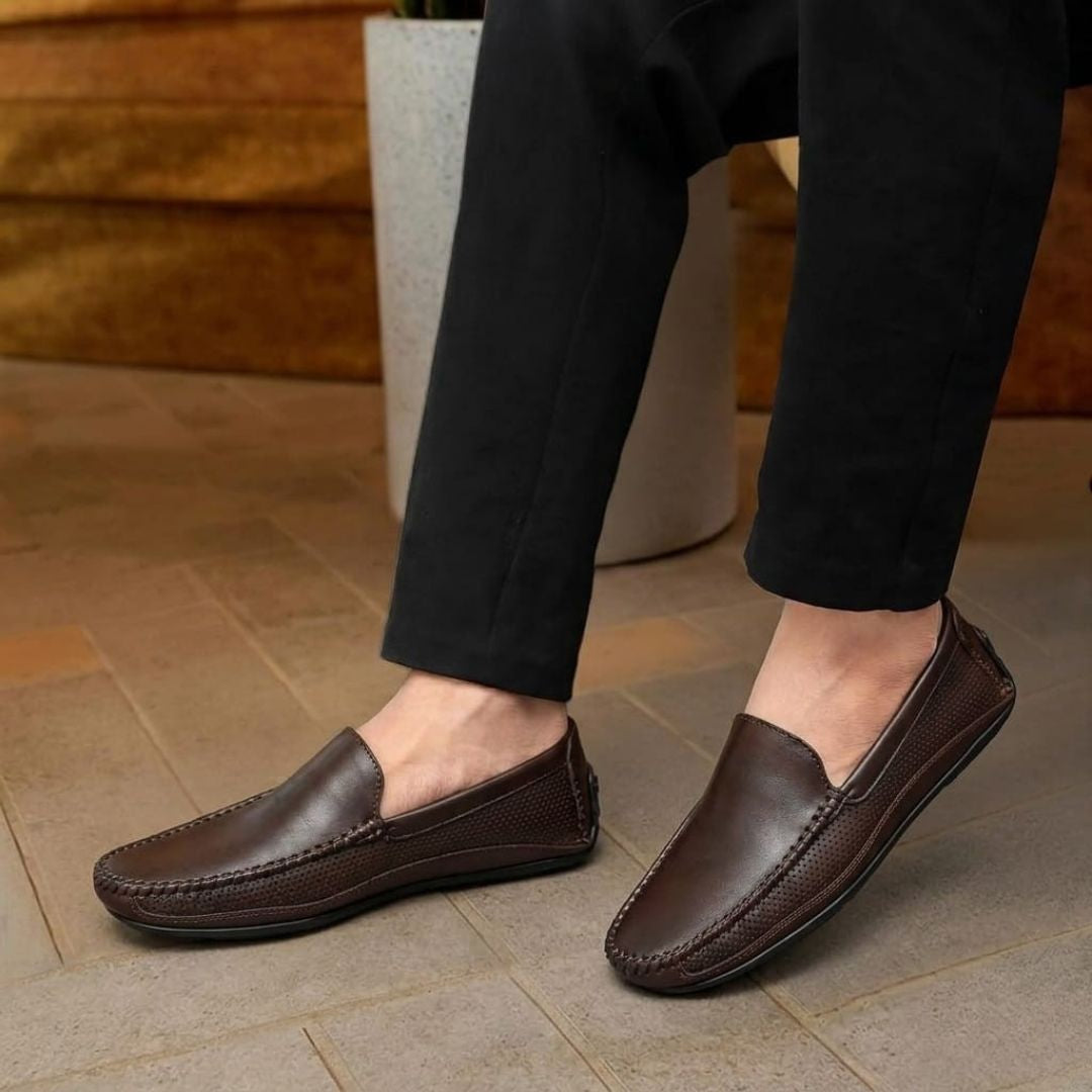 Kavsun Men Driving Loafer Brown