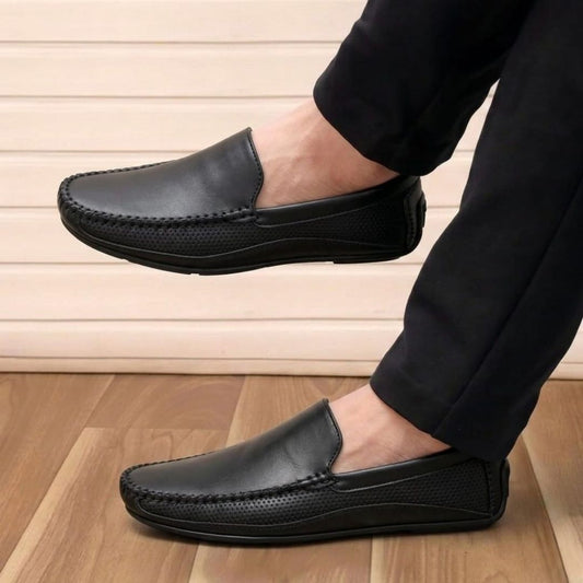 Kavsun Men Driving Loafer Black