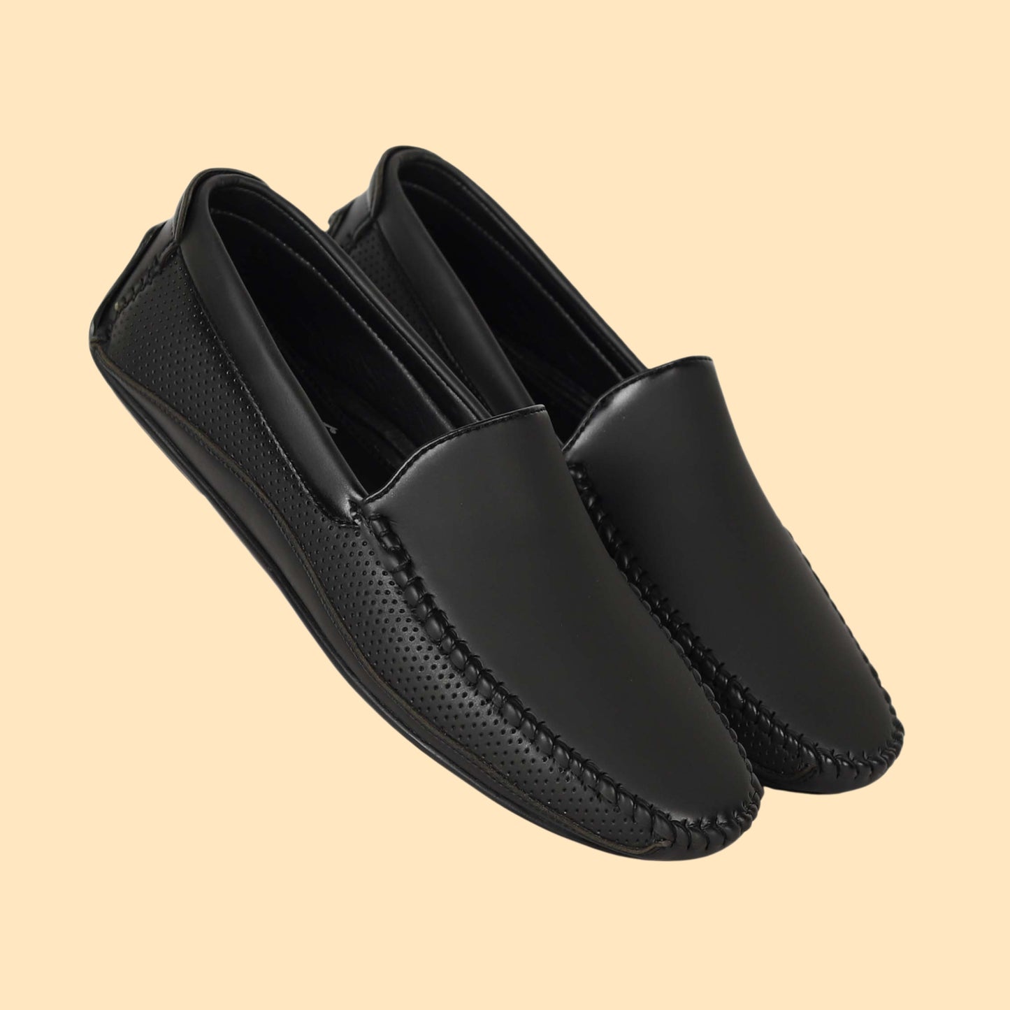 Kavsun Men Driving Loafer Black