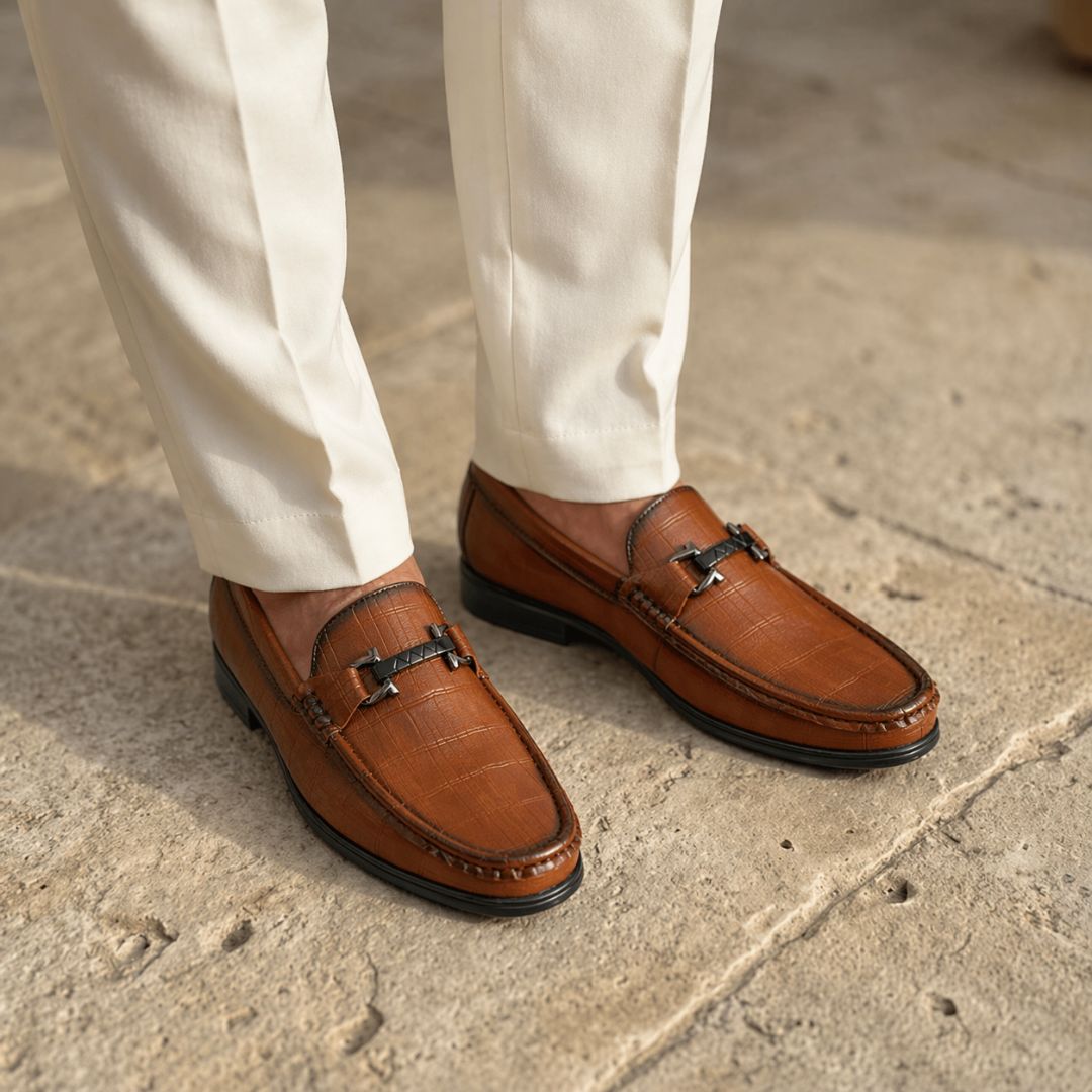 Kavsun Men Semi Casual Loafer Tan