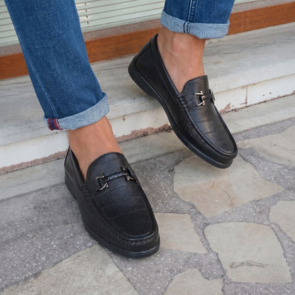 Kavsun Men Semi Casual Loafer Black