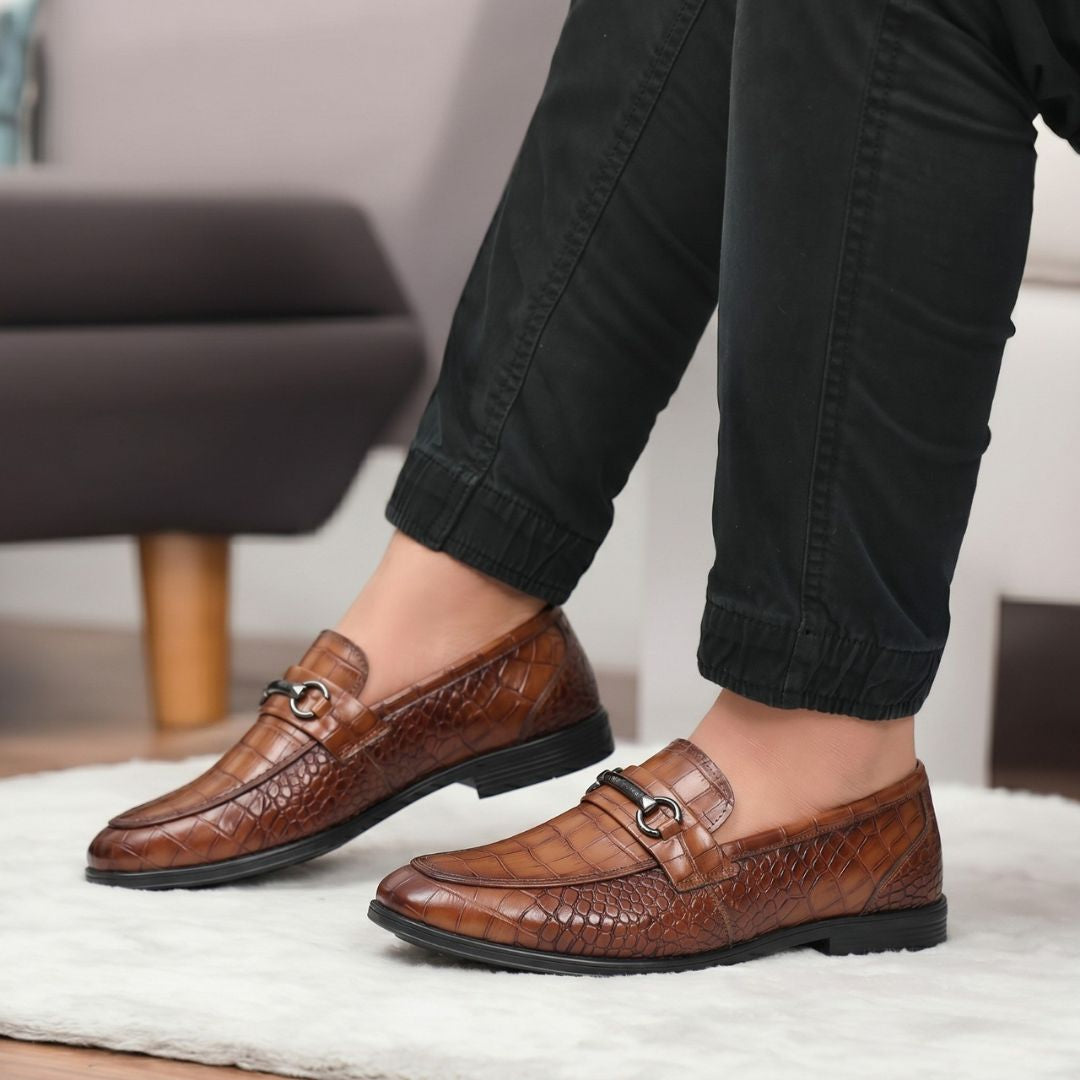 Kavsun Men Loafer Synthetic Slip On Shoe Tan