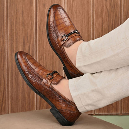 Kavsun Men Loafer Synthetic Slip On Shoe Tan