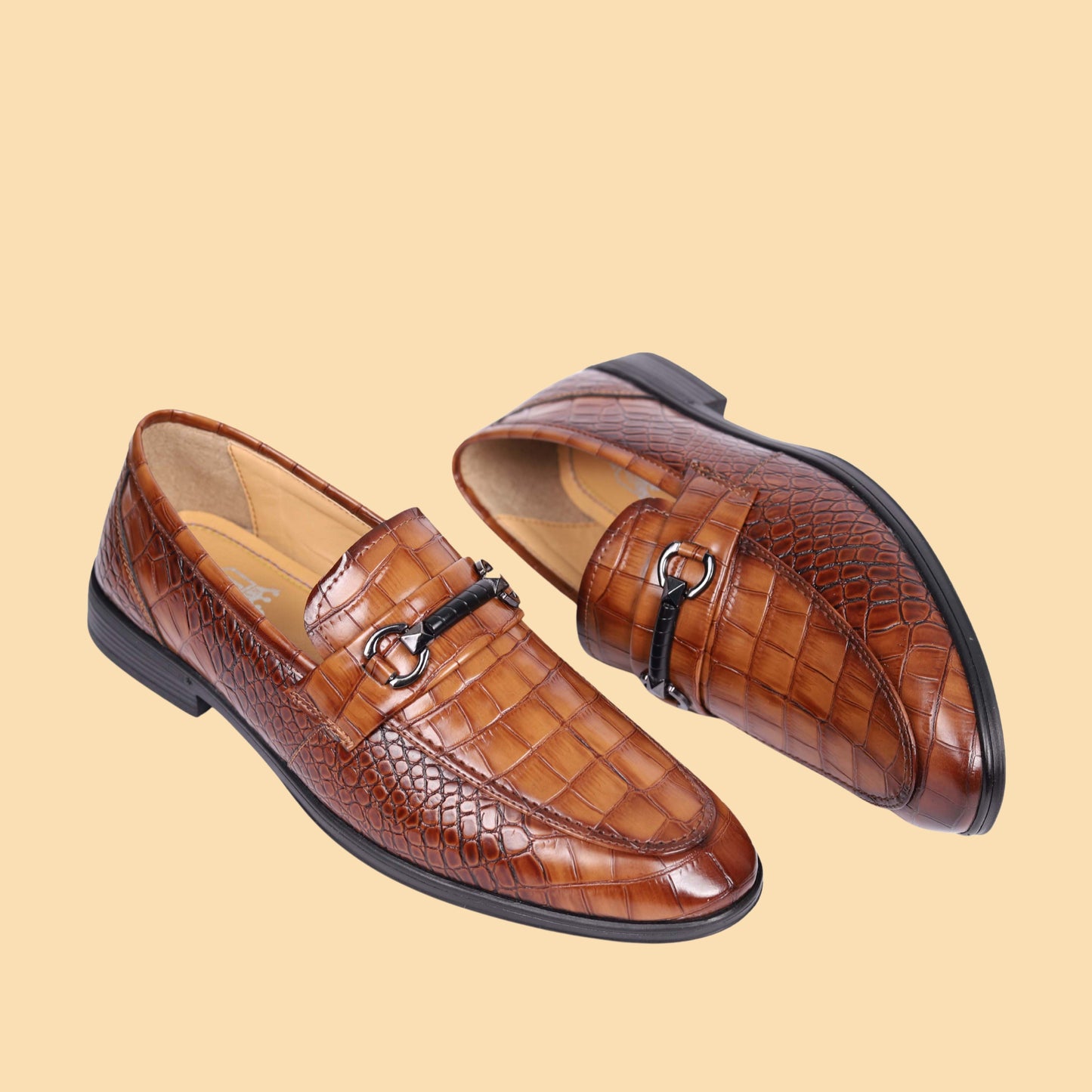Kavsun Men Loafer Synthetic Slip On Shoe Tan