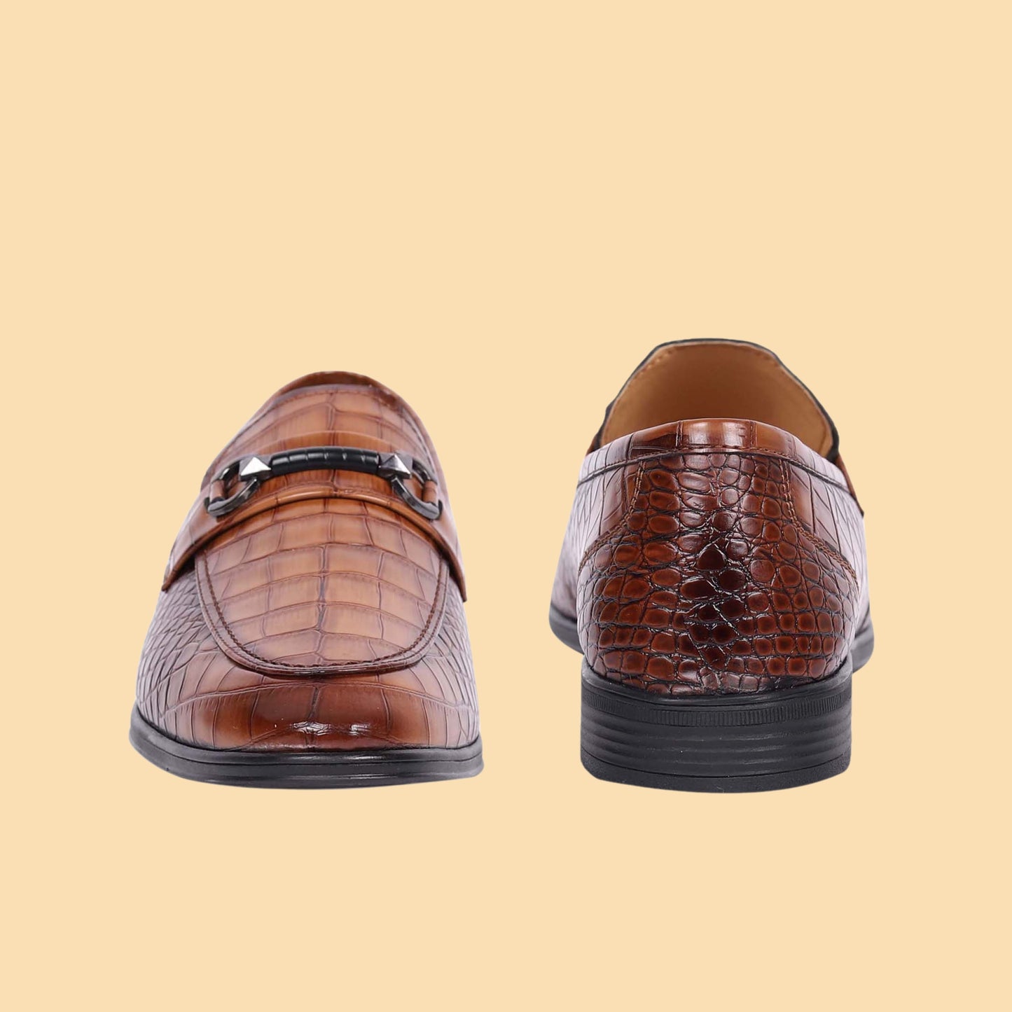 Kavsun Men Loafer Synthetic Slip On Shoe Tan