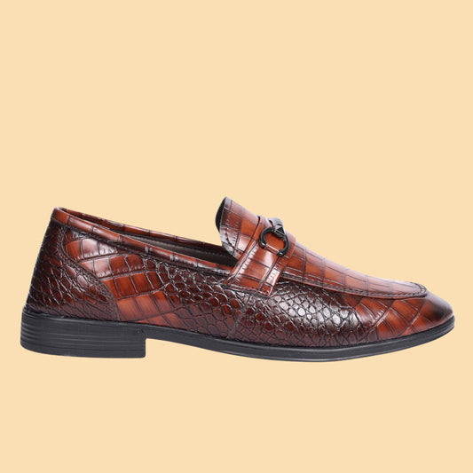 Kavsun Men Loafer Synthetic Slip On Shoe Brown