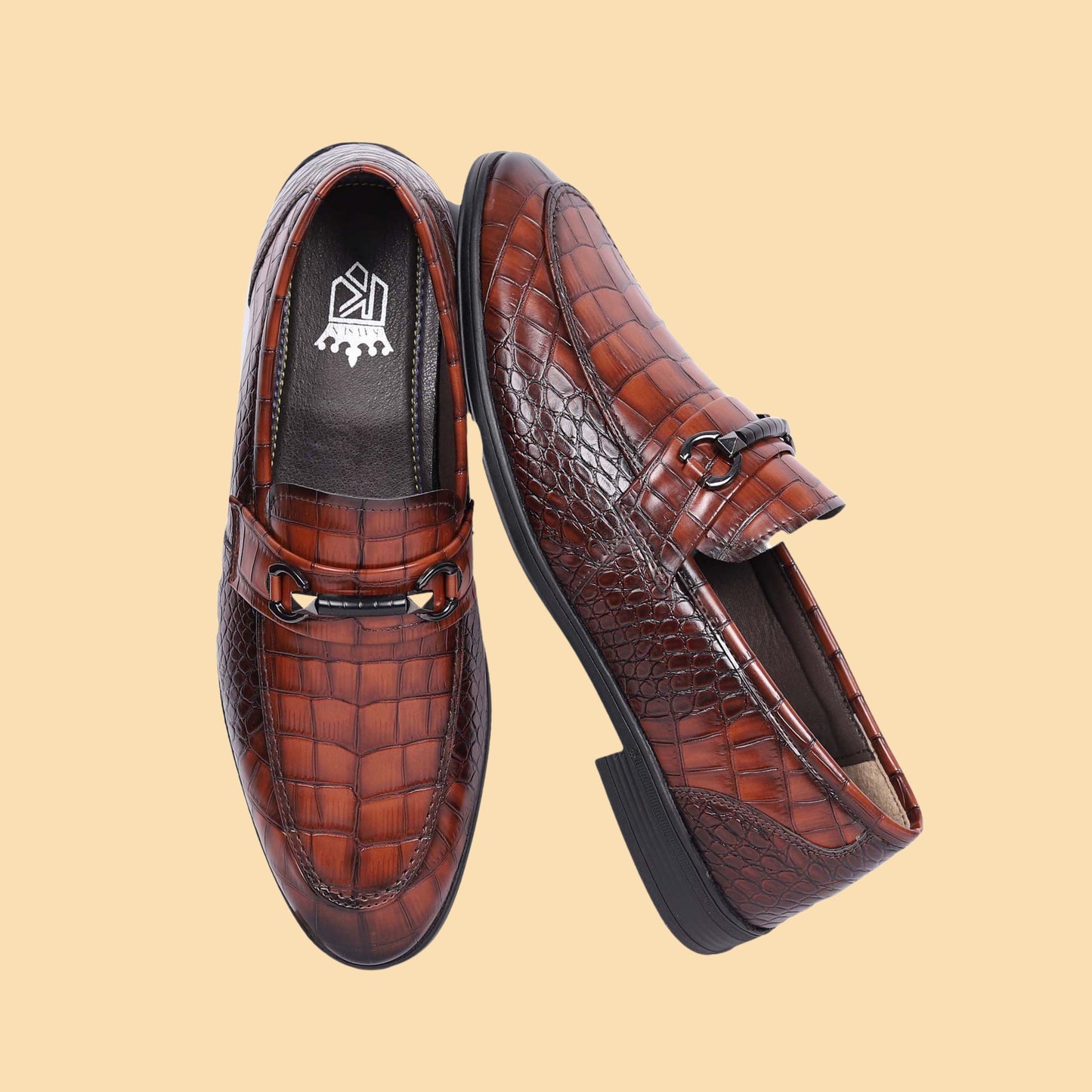 Kavsun Men Loafer Synthetic Slip On Shoe Brown