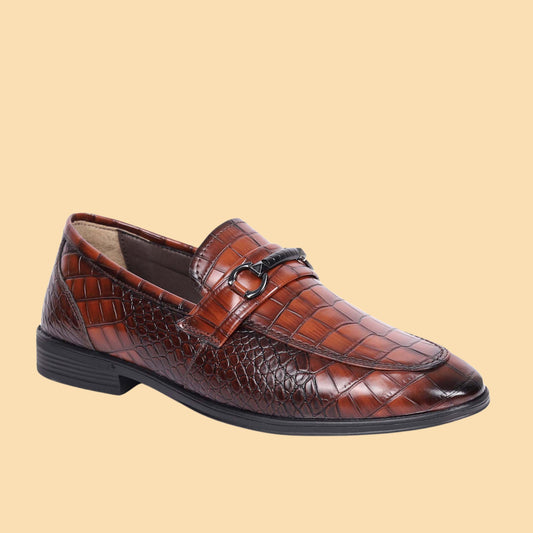 Kavsun Men Loafer Synthetic Slip On Shoe Brown