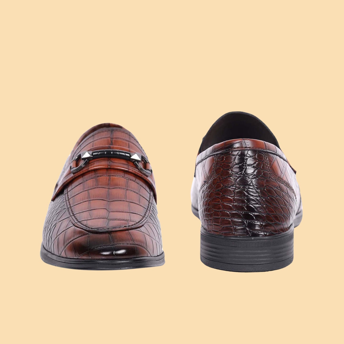 Kavsun Men Loafer Synthetic Slip On Shoe Brown