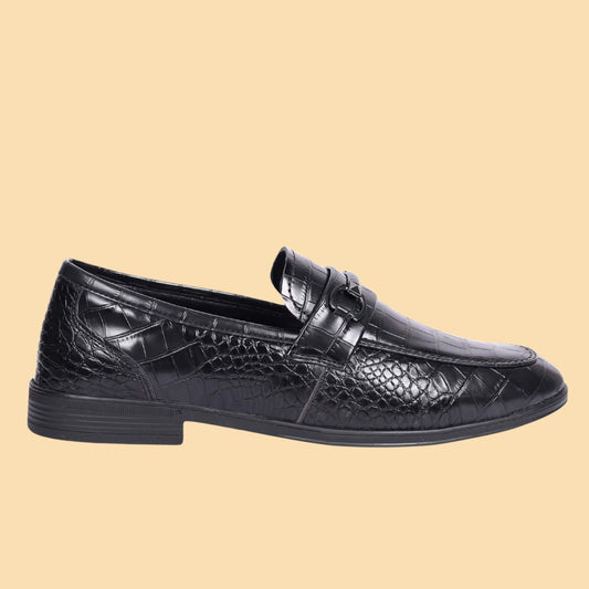 Kavsun Men Loafer Synthetic Slip On Shoe Black