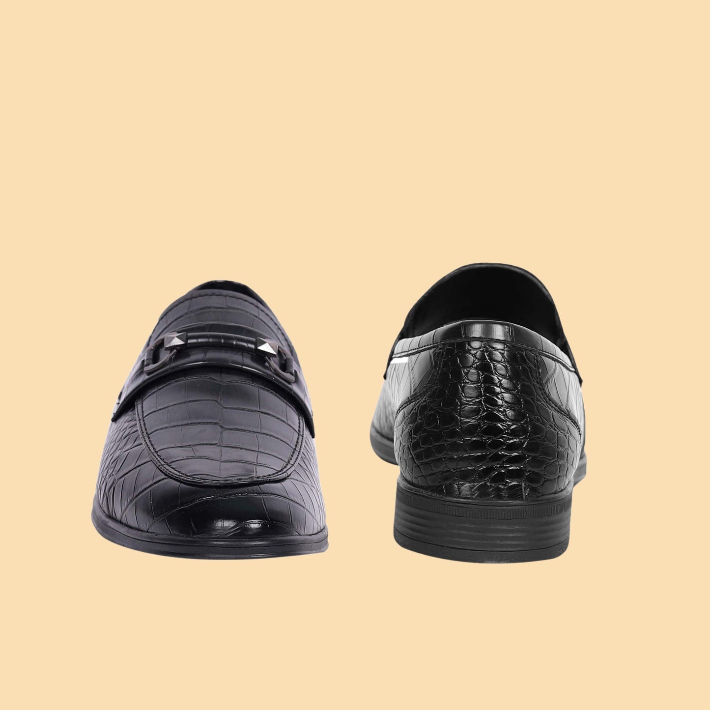 Kavsun Men Loafer Synthetic Slip On Shoe Black