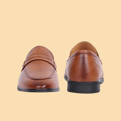 Kavsun Men Loafer Flexible Slip On Shoe Tan