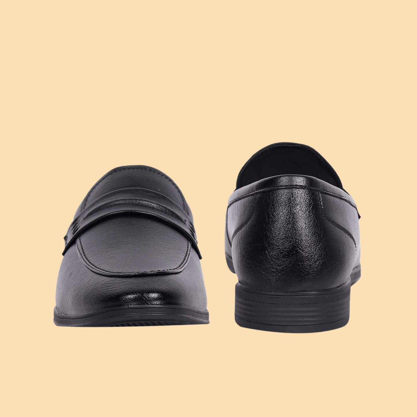 Kavsun Men Loafer Flexible Slip On Shoe Black
