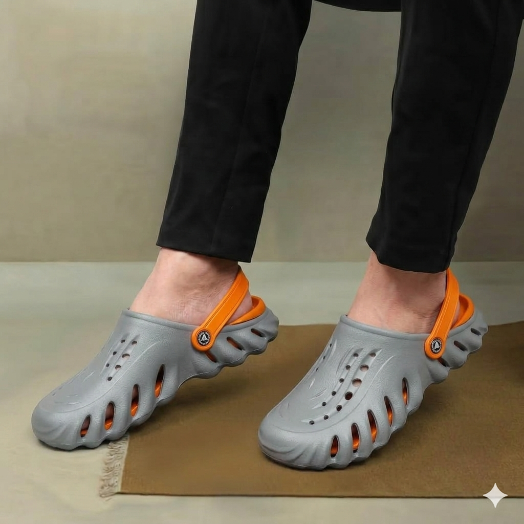 Kavsun Unisex Trendy Clogs Sandal Orange KV3038
