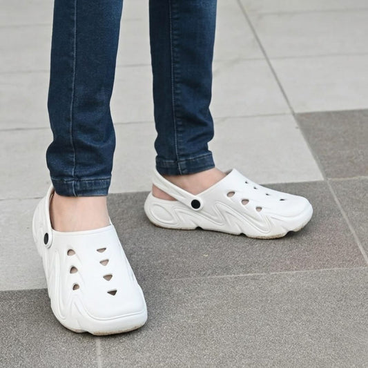 Kavsun Men Clogs Sandal White KV3040