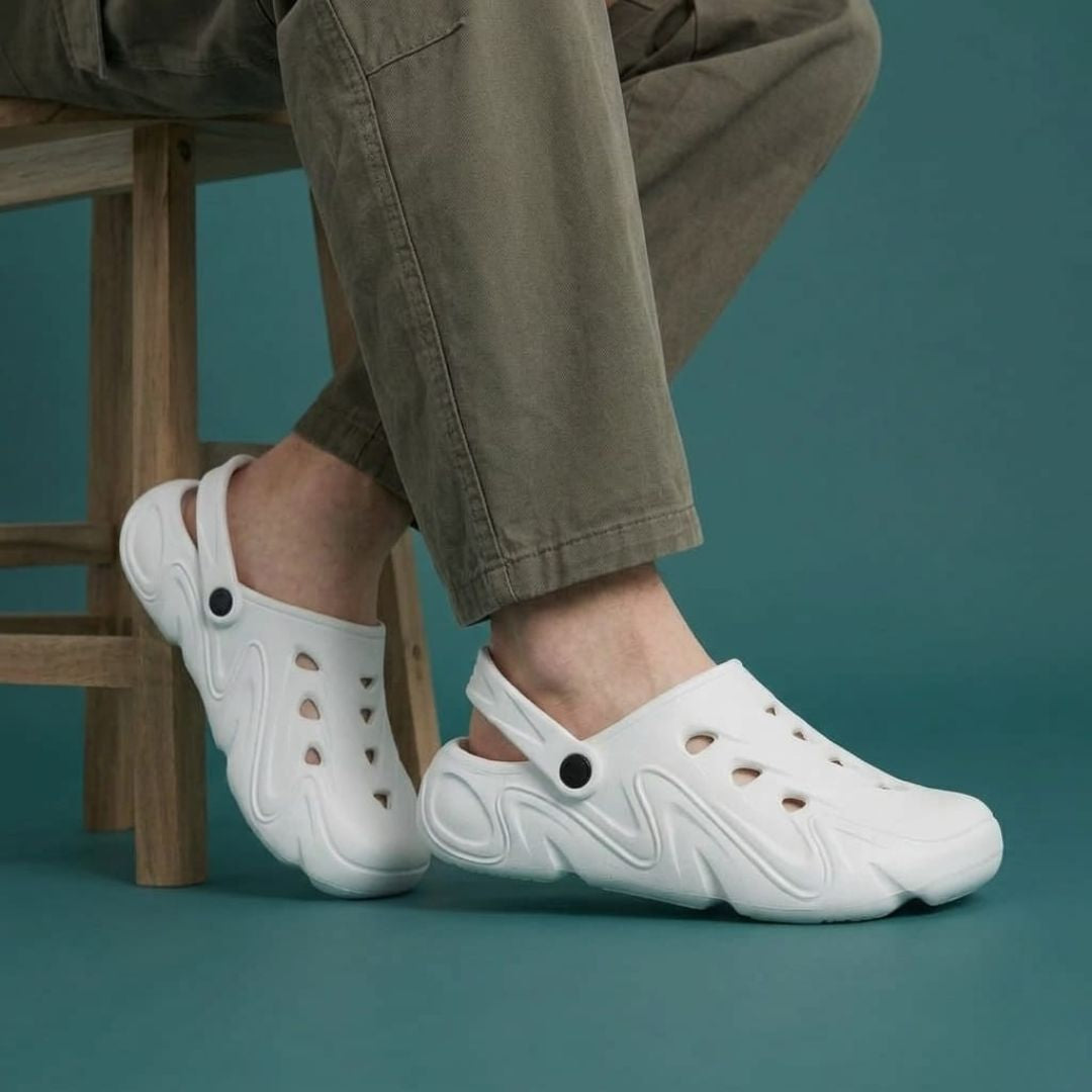 Kavsun Men Clogs Sandal White KV3040