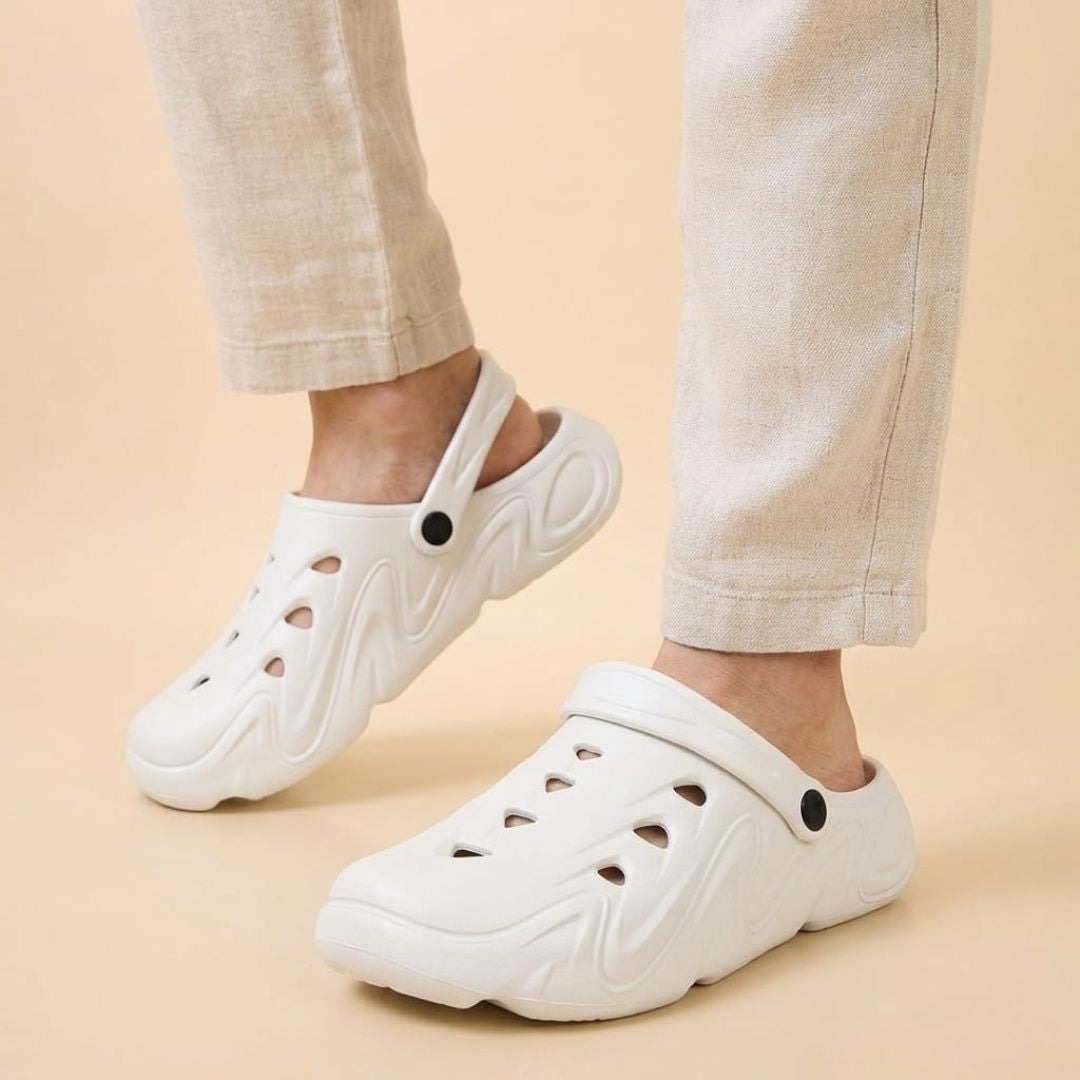 Kavsun Men Clogs Sandal White KV3040