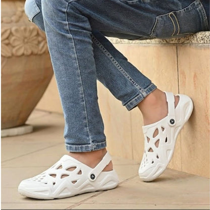 Kavsun Men Clogs Sandal White KV3044