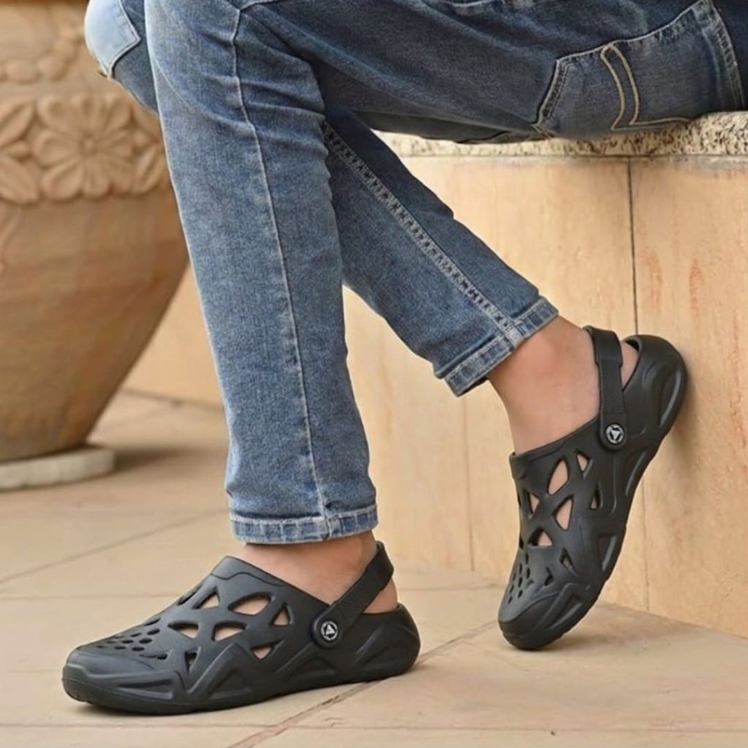 Kavsun Men Clogs Sandal Black KV3047