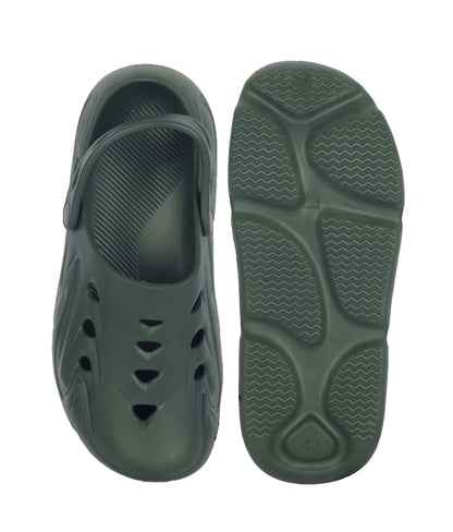 KAVSUN Men EVA Clog Sandals Adjustable Strap Casual Wear Green KV3049