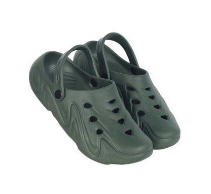 KAVSUN Men EVA Clog Sandals Adjustable Strap Casual Wear Green KV3049