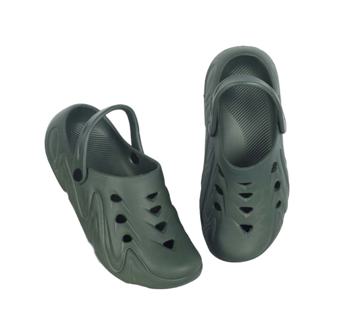 KAVSUN Men EVA Clog Sandals Adjustable Strap Casual Wear Green KV3049