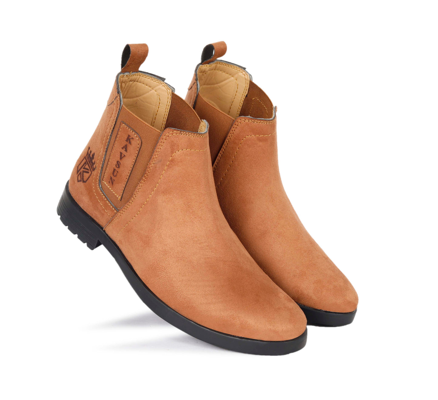 Kavsun Men Chelsea Suede Ankle Boot Tan KV4000