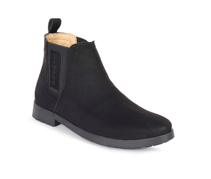 Kavsun Men Chelsea Suede Ankle Boot Black KV4001