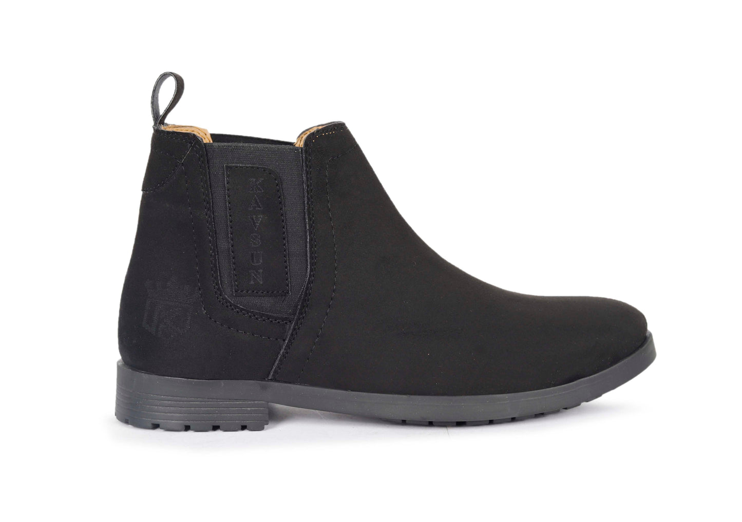 Kavsun Men Chelsea Suede Ankle Boot Black KV4001