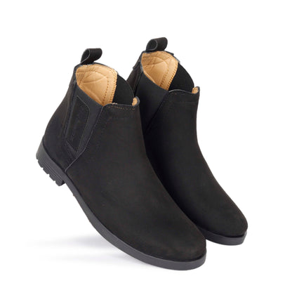 Kavsun Men Chelsea Suede Ankle Boot Black KV4001