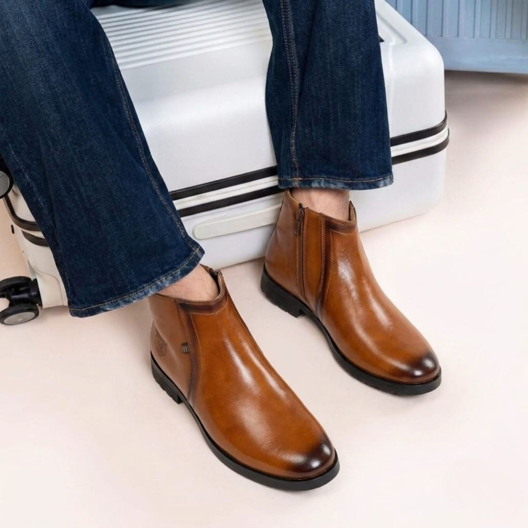 Kavsun Men Chelsea Ankle Boot Tan KV4002