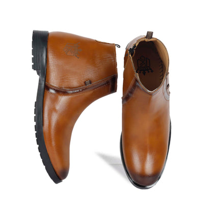 Kavsun Men Chelsea Ankle Boot Tan KV4002