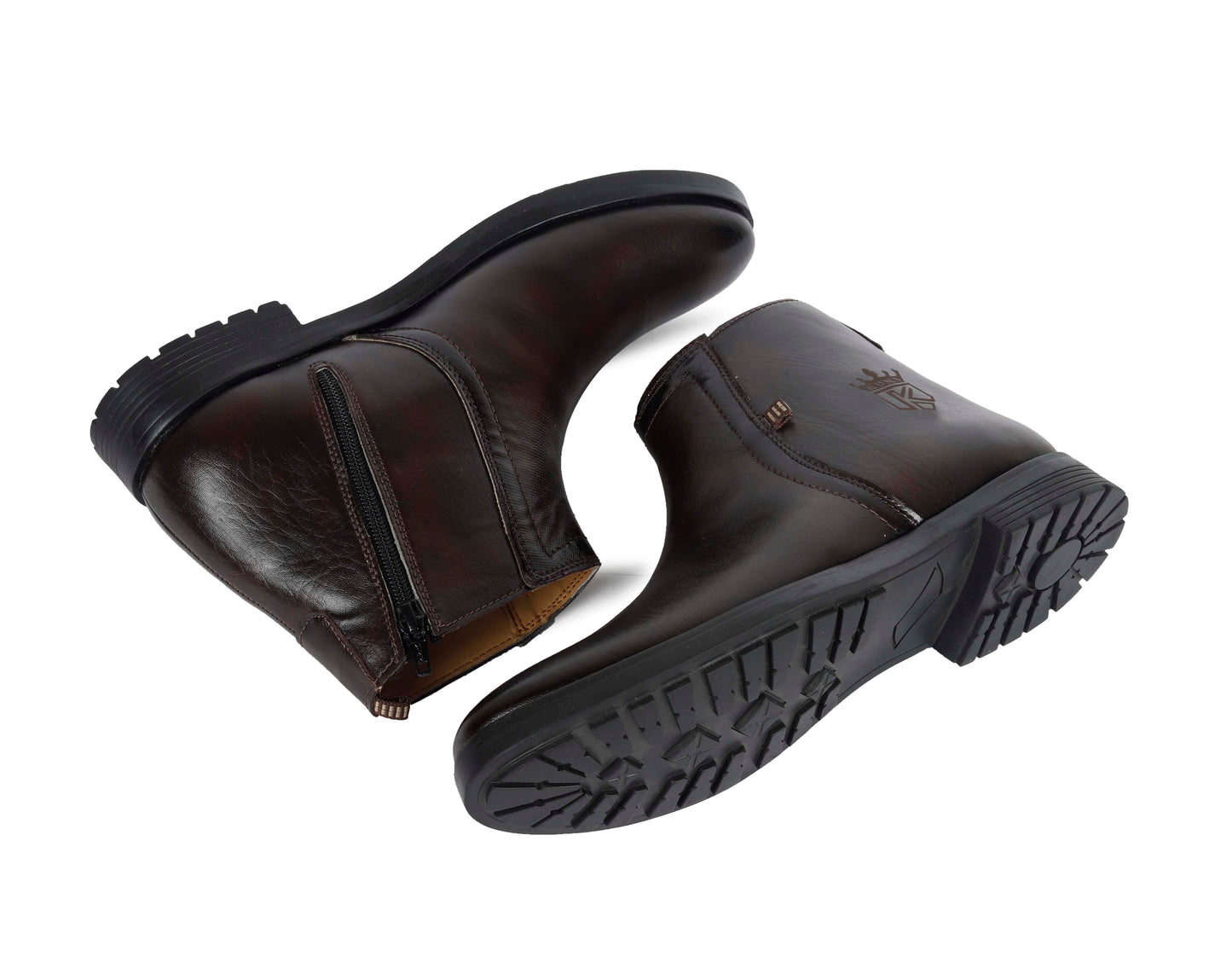 Kavsun Men Chelsea Ankle Boot Brown KV4003