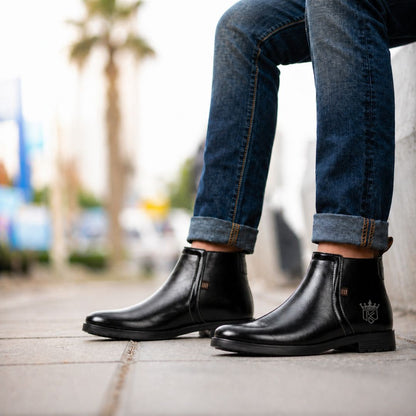 Kavsun Men Chelsea Ankle Boot Black KV4004