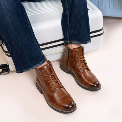 Kavsun Men Tough Ankle Boots Tan KV4005