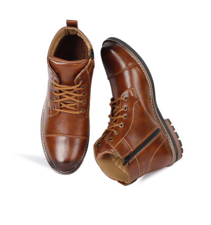 Kavsun Men Tough Ankle Boots Tan KV4005