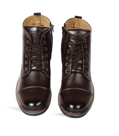 Kavsun Men Tough Ankle Boots Brown KV4006