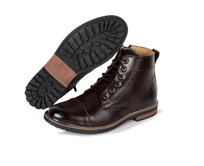 Kavsun Men Tough Ankle Boots Brown KV4006