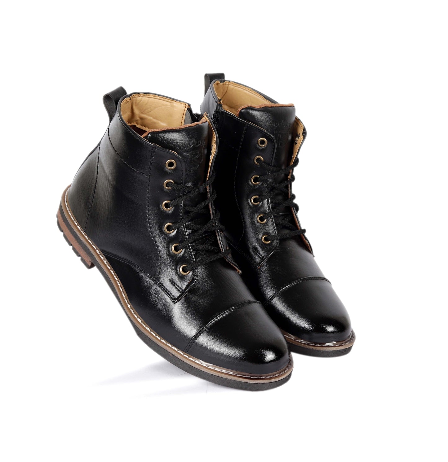 Kavsun Men Tough Ankle Boots Black KV4007