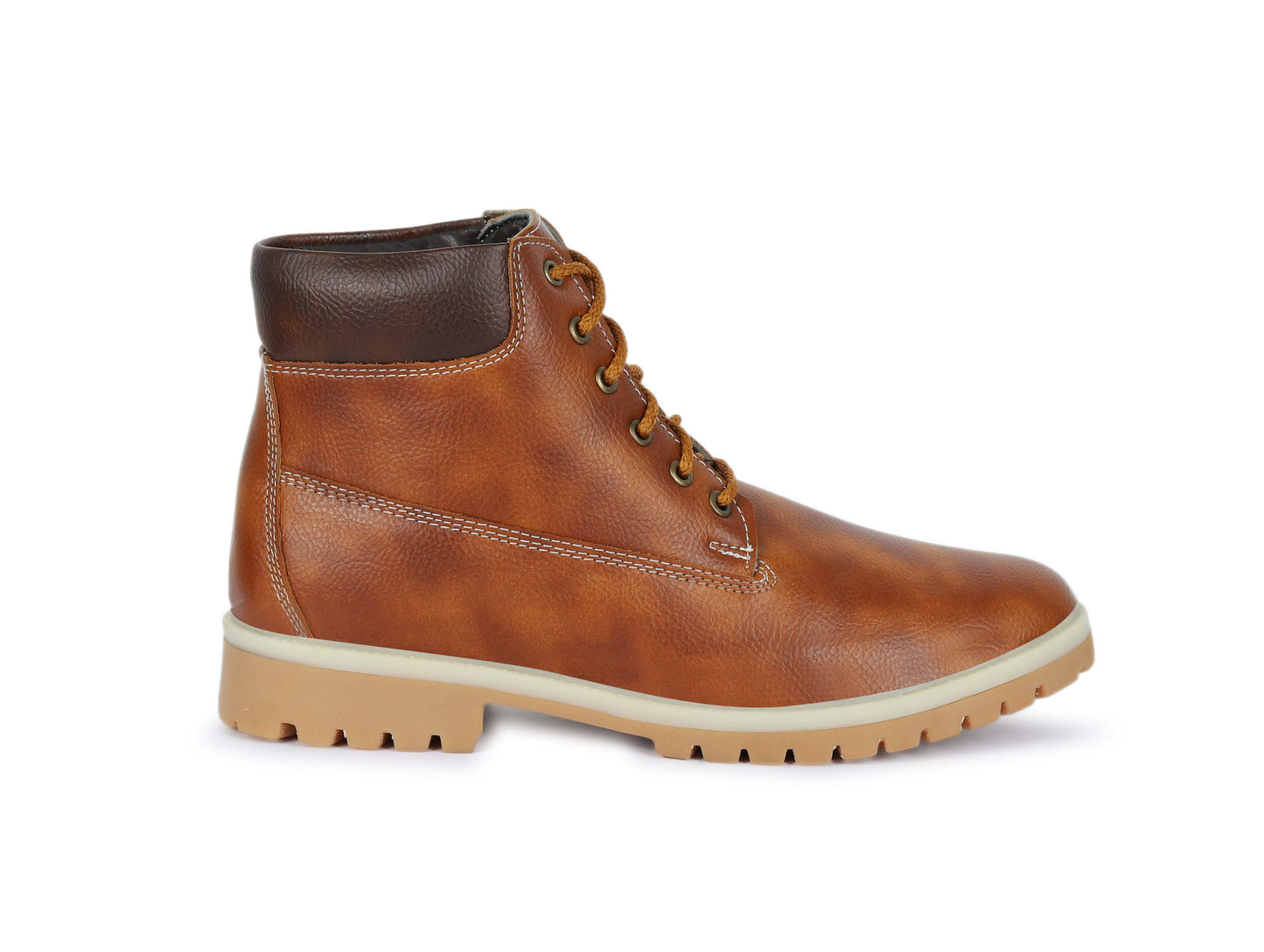 Kavsun Men Leatherite Ankle Boots Tan KV4008