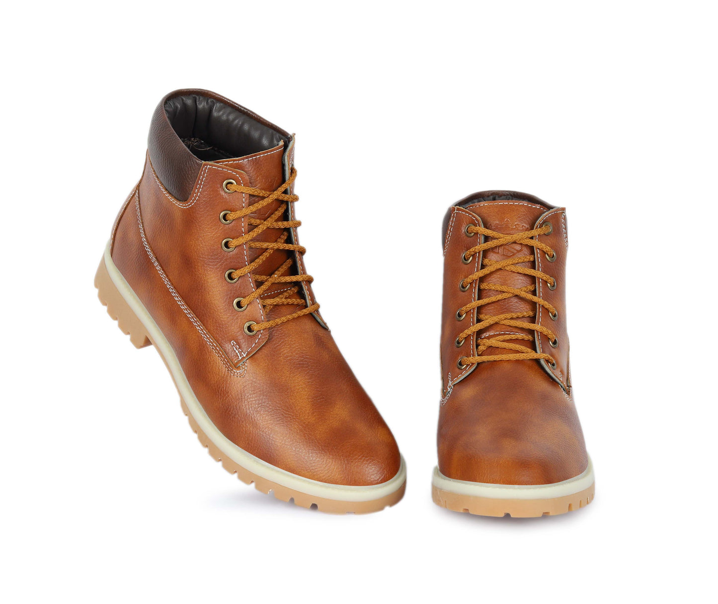 Kavsun Men Leatherite Ankle Boots Tan KV4008