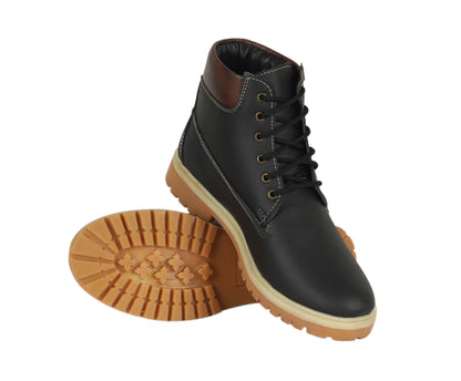 Kavsun Men Leatherite Ankle Boots Black KV4010