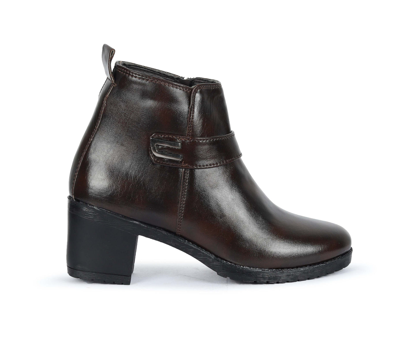 Kavsun Women High Heel Ankle Boot 4016 Brown