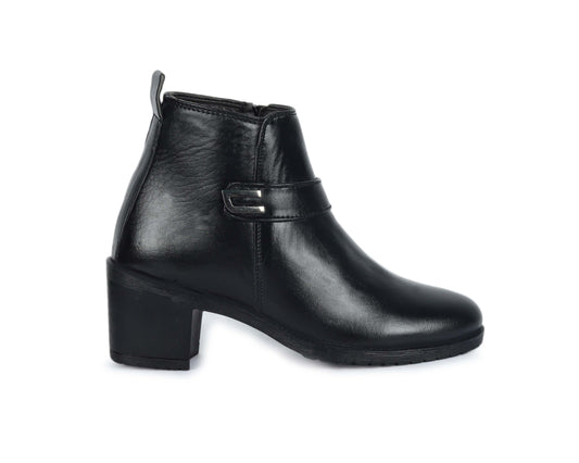 Kavsun Women High Heel Ankle Boot 4017 Black